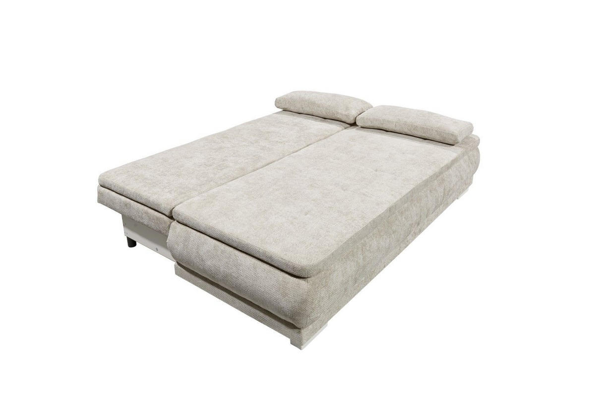 SCHLAFSOFA 2-Sitzer mit Bettkasten und Schlaffunktion - Kaschmir/Beige, Holz/Holzwerkstoff (211/92/108cm) - ed exciting design