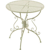 GARTENBEISTELLTISCH rund Ø70 cm Metall Antik-Grün - Grün, Metall (70/70/74cm) - CLP