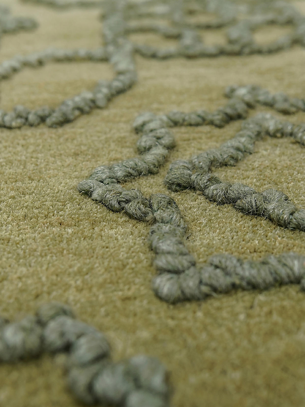 TEPPICH aus Wolle TINGIR in Grün, abstrakt, 200 x 290 cm - Grün, Textil (200/290cm) - KADIMA DESIGN