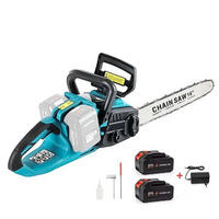 KETTENSÄGE 3500W Bürstenlos, 16 Zoll, Mit 2 Batterien - Blau, Metall (22/7/85cm) - Kaket