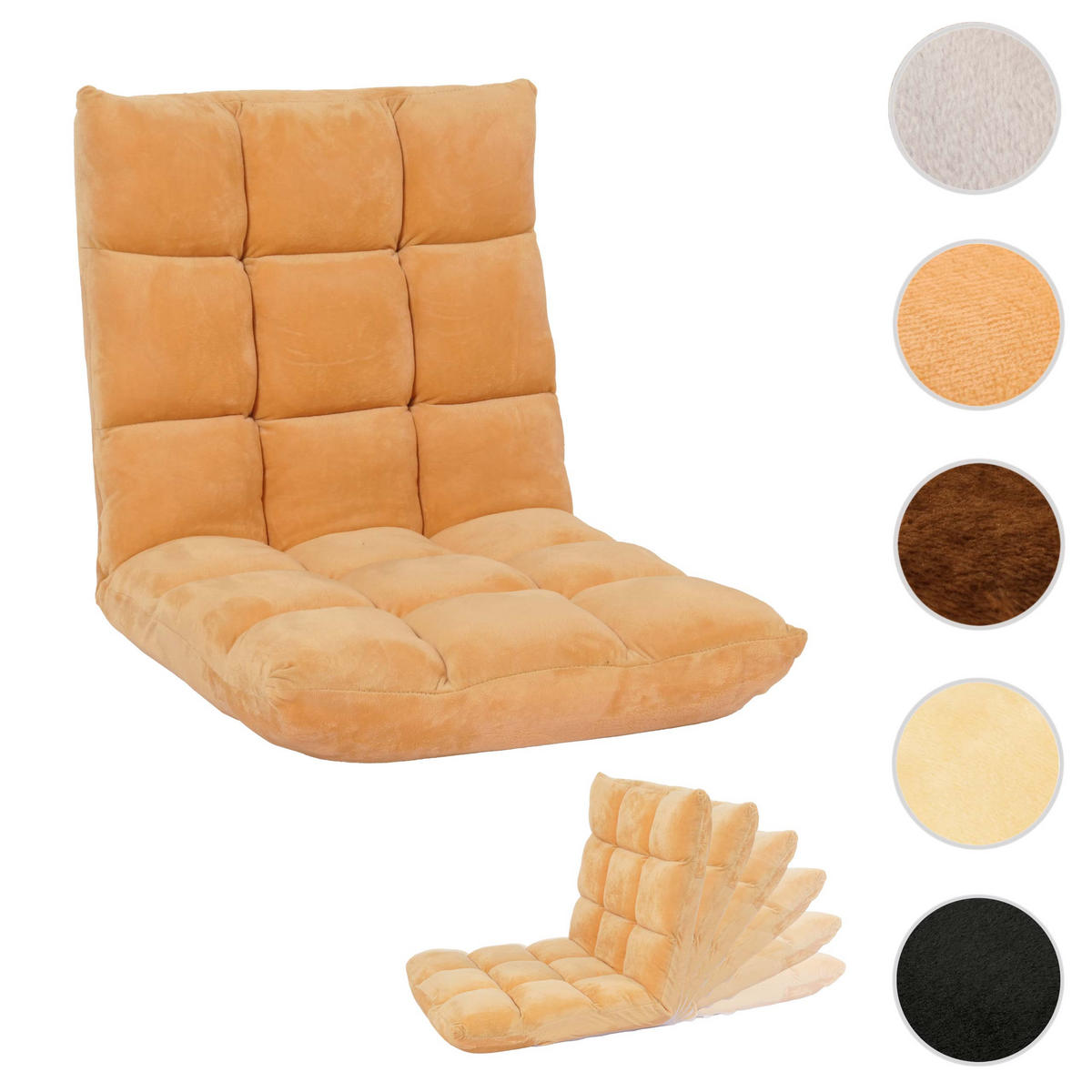 BODENSESSEL Hellbraun - Hellbraun, Textil (50/55/55cm) - MCW