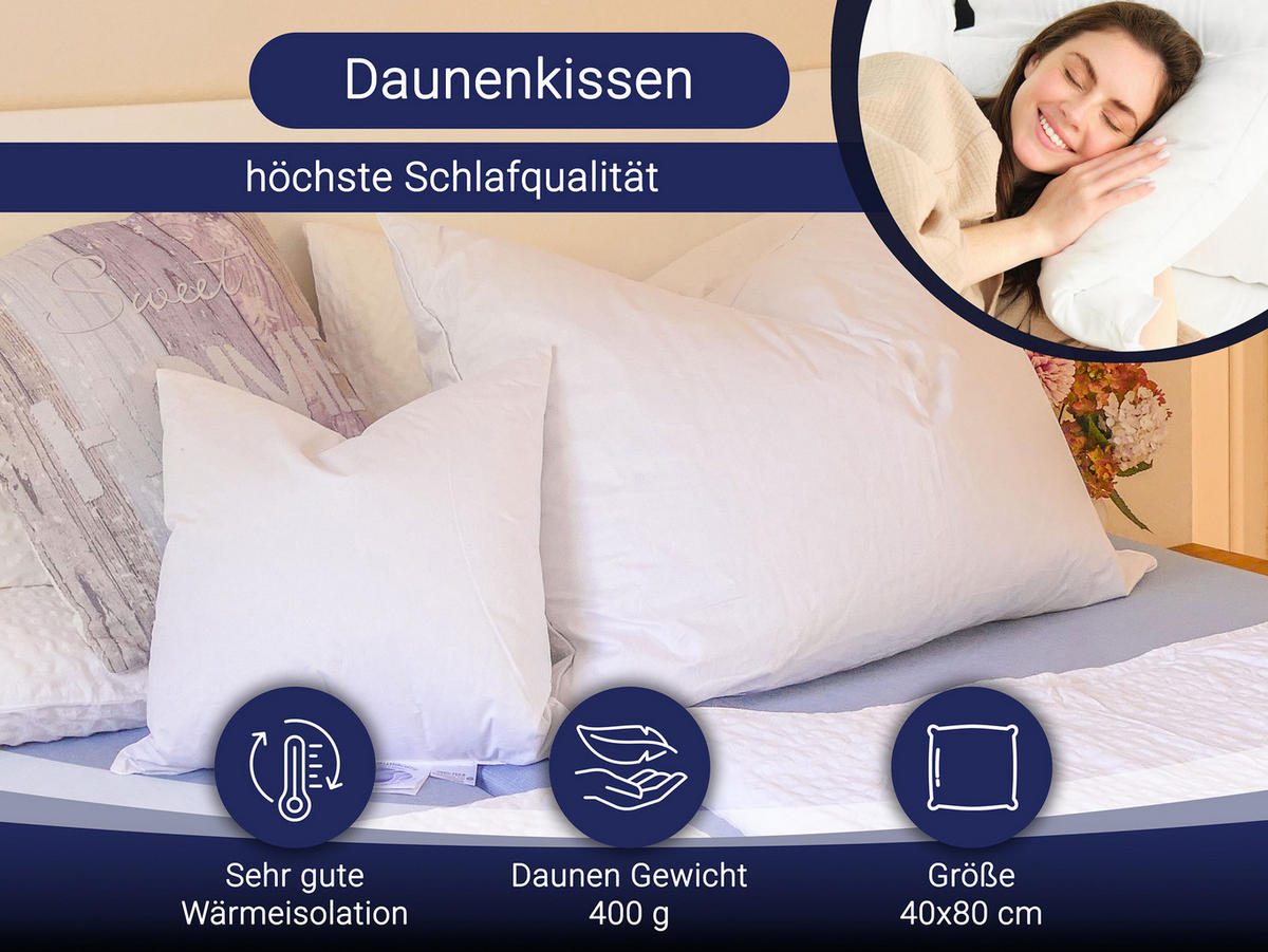 KISSEN, 40x80 cm, 100% Baumwolle, Weiß - Weiß, Textil (40/80cm) - Zollner
