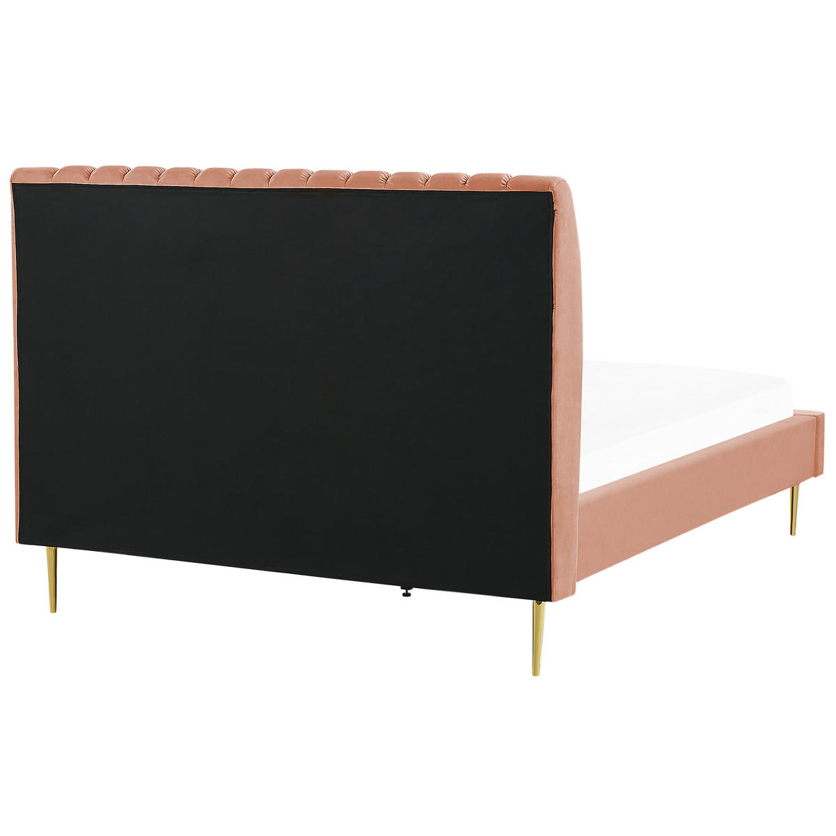 POLSTERBETT 140/200cm Pfirsichrosa Marville - Pink, Textil (140/200cm) - Beliani