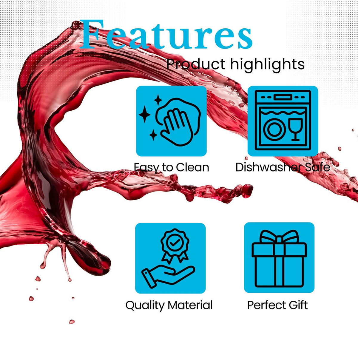 WEINGLÄSER 600 ml (4er Set) - Transparent, Glas (0.6L) - Intirilife