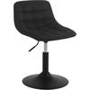 BARHOCKER Mehrzweck 360° Schwenken Samt, Schwarz - Schwarz, Textil/Metall (42.5/72/45cm) - Woltu