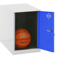 SCHLIESSFACHWÜRFEL Amego HxBxT 47,5x40x50 cm Ohne Standfüße Blau-Weiß Spind - Blau, Metall (40/47.5/50cm) - PROREGAL