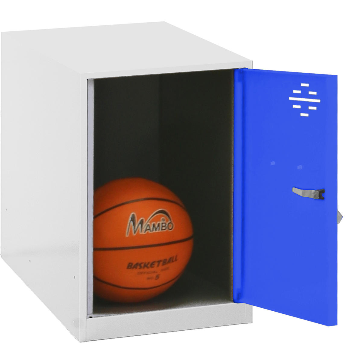 SCHLIESSFACHWÜRFEL Amego HxBxT 47,5x40x50 cm Ohne Standfüße Blau-Weiß Spind - Blau, Metall (40/47.5/50cm) - PROREGAL