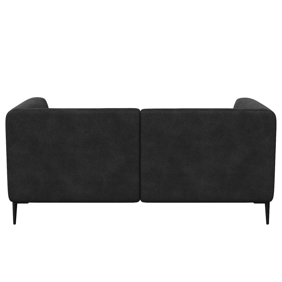 2,5-SITZER SOFA - Anthrazit/Schwarz, Textil/Metall (175/74/88cm) - home24