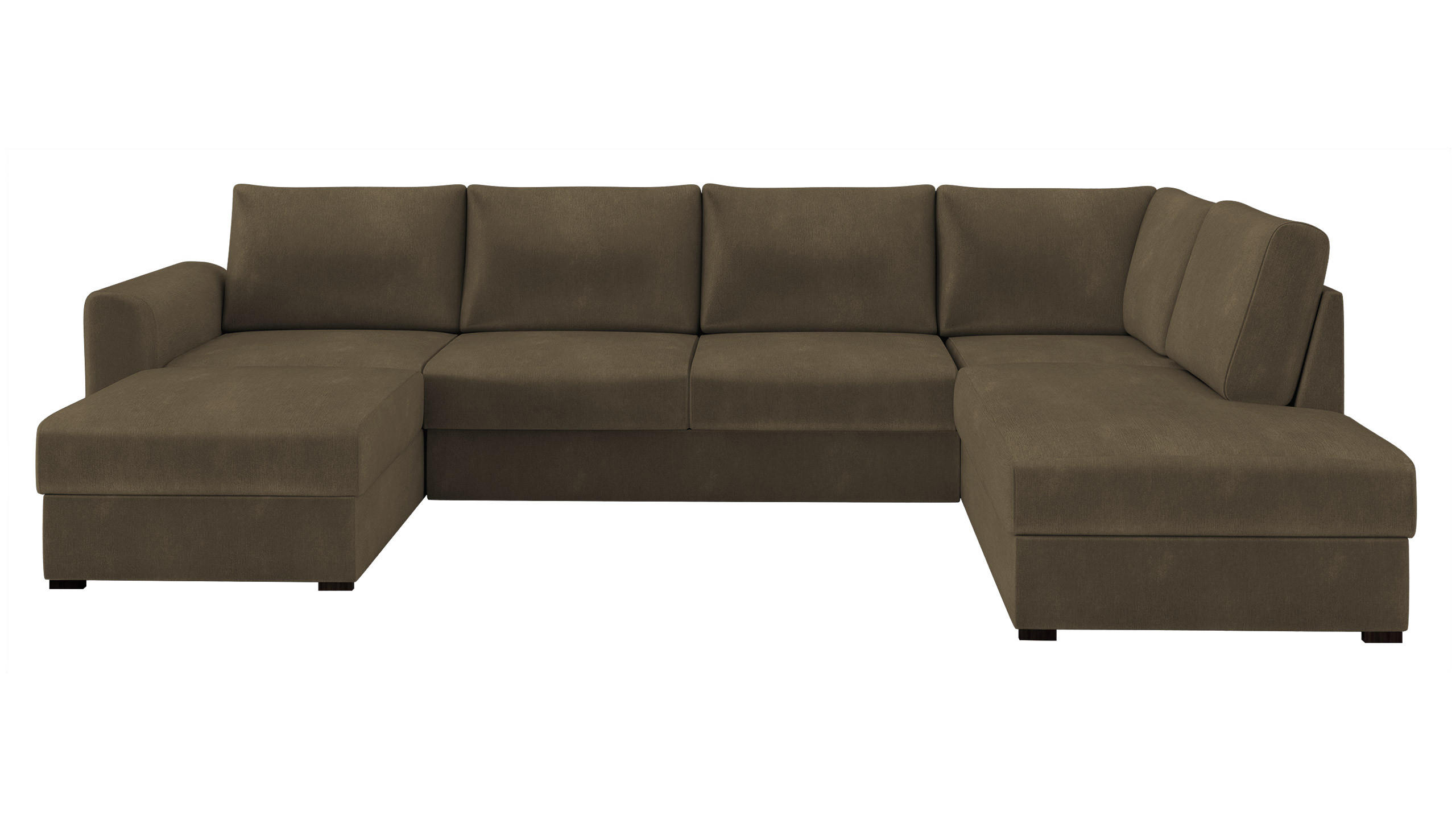 WOHNLANDSCHAFT Wilma, Seite: Rechts - Schwarz/Bronzefarben, Holz/Textil (305/85/188cm) - MIRJAN24