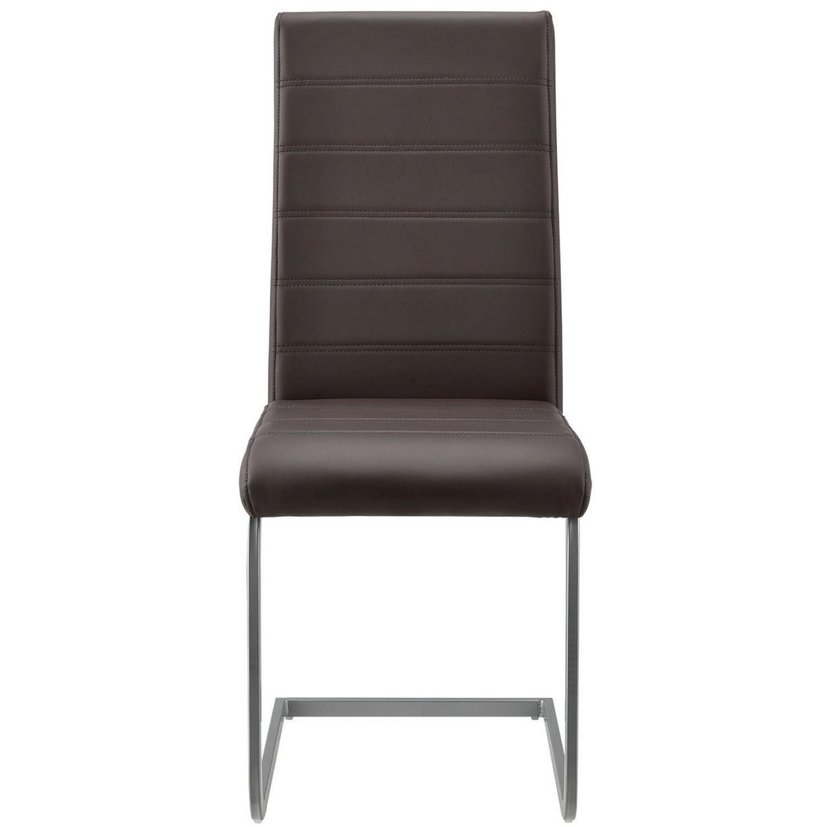 SCHWINGSTUHL Vegas braun Kunstleder (4er Set) - Braun, Textil (41/101/52cm) - Juskys