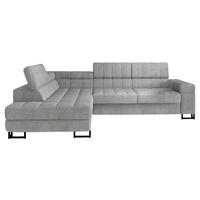 ECKSOFA Laris, Seite: Links - Schwarz/Alufarben, Holz/Textil (271/203cm) - MIRJAN24