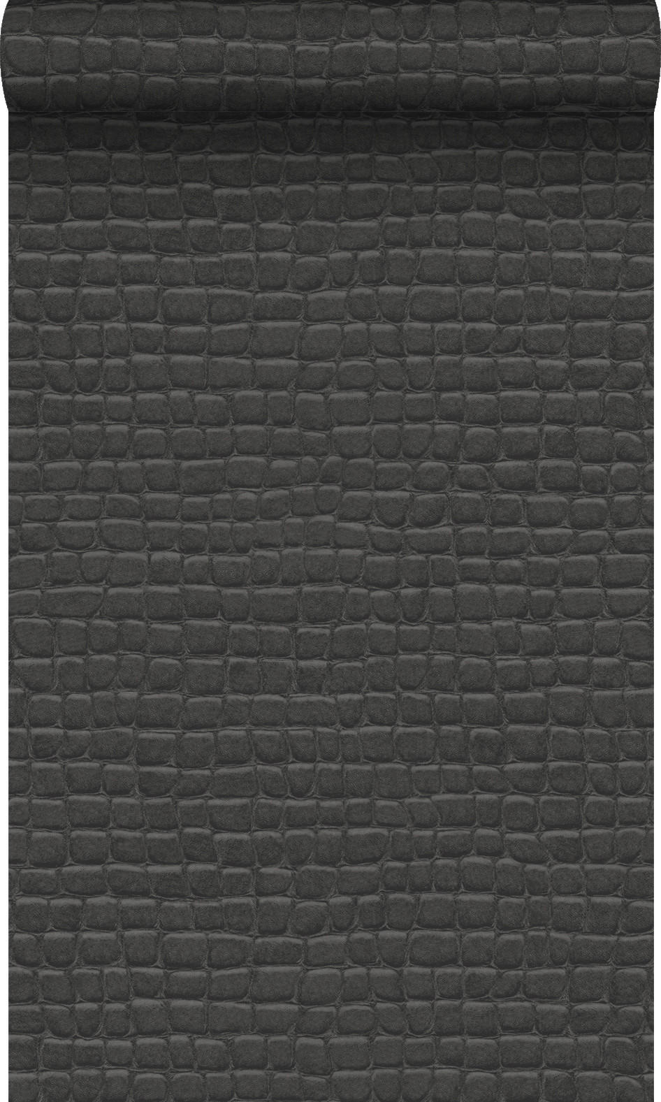 TAPETE Krokodil-Optik 53 cm x 10.05 m - Schwarz, Papier (53/1000cm) - Origin Wallcoverings