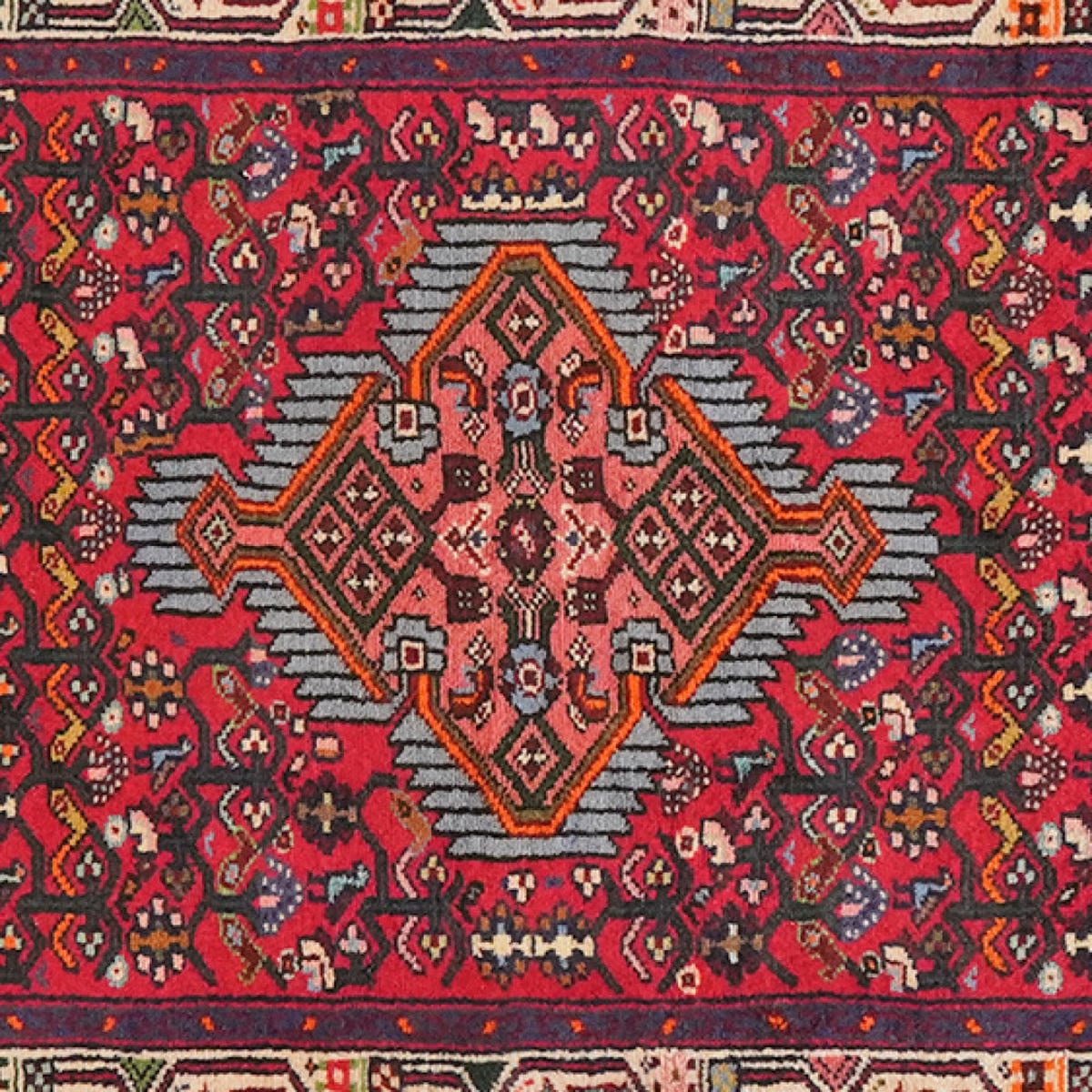 TEPPICH Assadabad Rot 193/76 cm Schurwolle - Rot, Textil (76/193cm) - Looma
