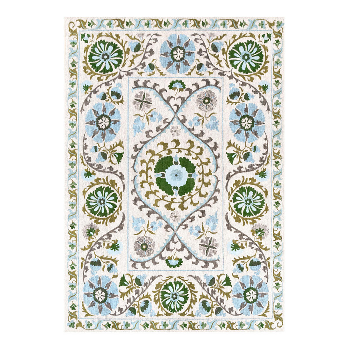 TEPPICH Slavia Suzani 140/200 cm - Weiß, Textil (140/200cm) - Louis De Poortere