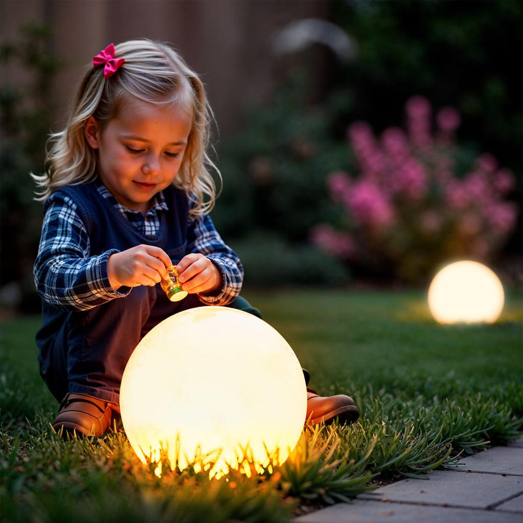 Thumbnail - tectake Kugelleuchte, Weiß, Kunststoff, Rund, 40x40x40 cm, CE, Lampen & Leuchten, Außenbeleuchtung, Außenleuchten
