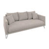 3-SITZER-SOFA Harmony Taupe Chenille - Taupe/Schwarz, Textil/Metall (200/85/100cm) - S-Style Möbel