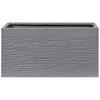 BLUMENTOPF grau rechteckig 60/29/30 cm Myra - Grau, Naturmaterialien (30cm) - Beliani