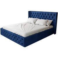 POLSTERBETT 180x200 Rolia mit Lattenrost, Bettkasten, Blau - Blau, Holz/Textil (180/200cm) - Emporius