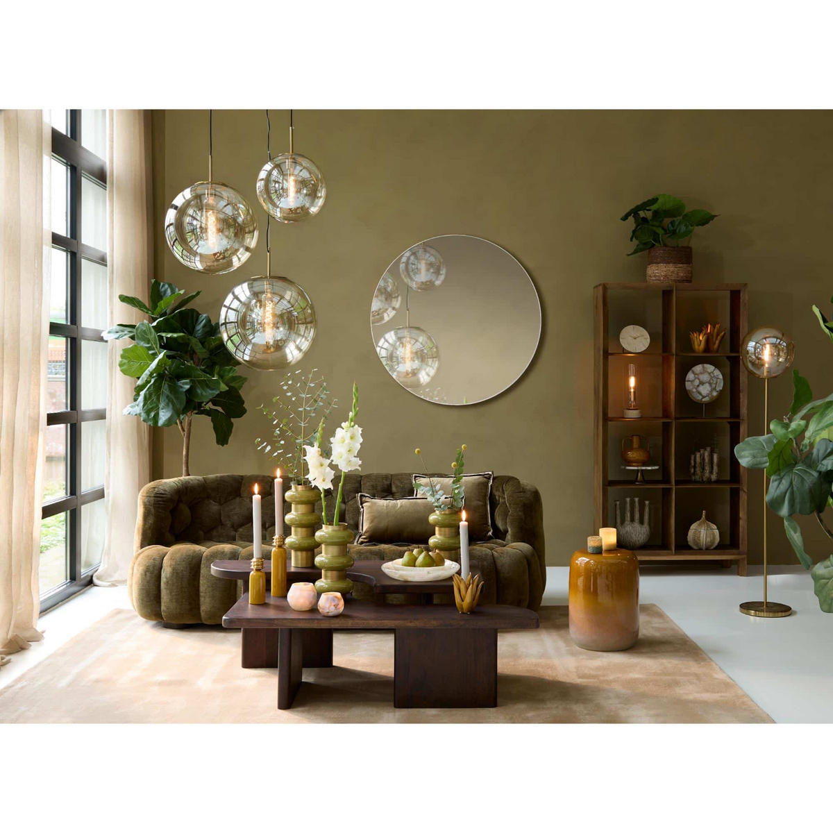 BEISTELLTISCH Franca Gelb 34/34/46.5 cm - Gelb, Keramik (34/34/46.5cm) - Light & Living