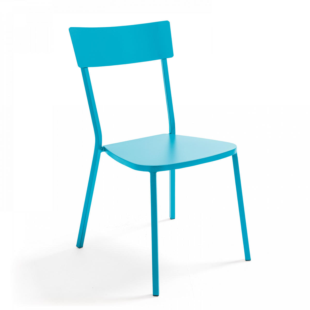 STUHL, Blau - Blau, Metall (49/85/56cm) - Oviala