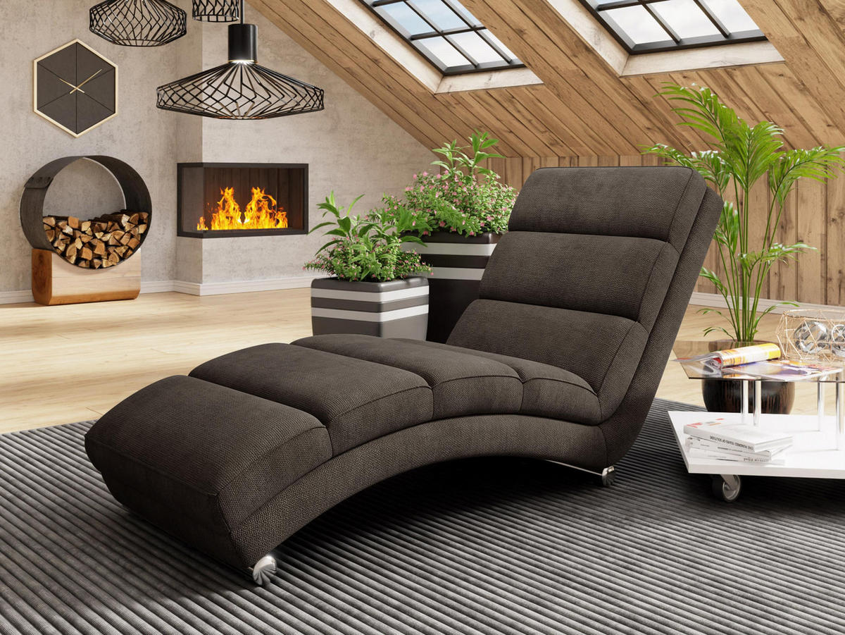 RELAXLIEGE Holiday - Chromfarben/Beige, Holz/Textil (62/84/180cm) - MIRJAN24