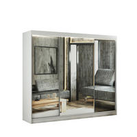 SCHWEBETÜRENSCHRANK Elsa 250 cm mit Spiegel 3-türig, weiß - Weiß, Kunststoff (250/215/61cm) - Margaret Hadas24