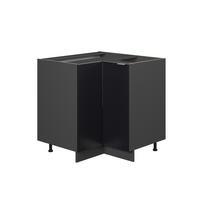 KUCHYŇSKÉ SKŘÍŇKY Fame-Line, černé pruhy, 80,5 cm bez pracovní desky - černá/antracitová, kompozitní dřevo (80.5/82/51.6cm) - Vicco