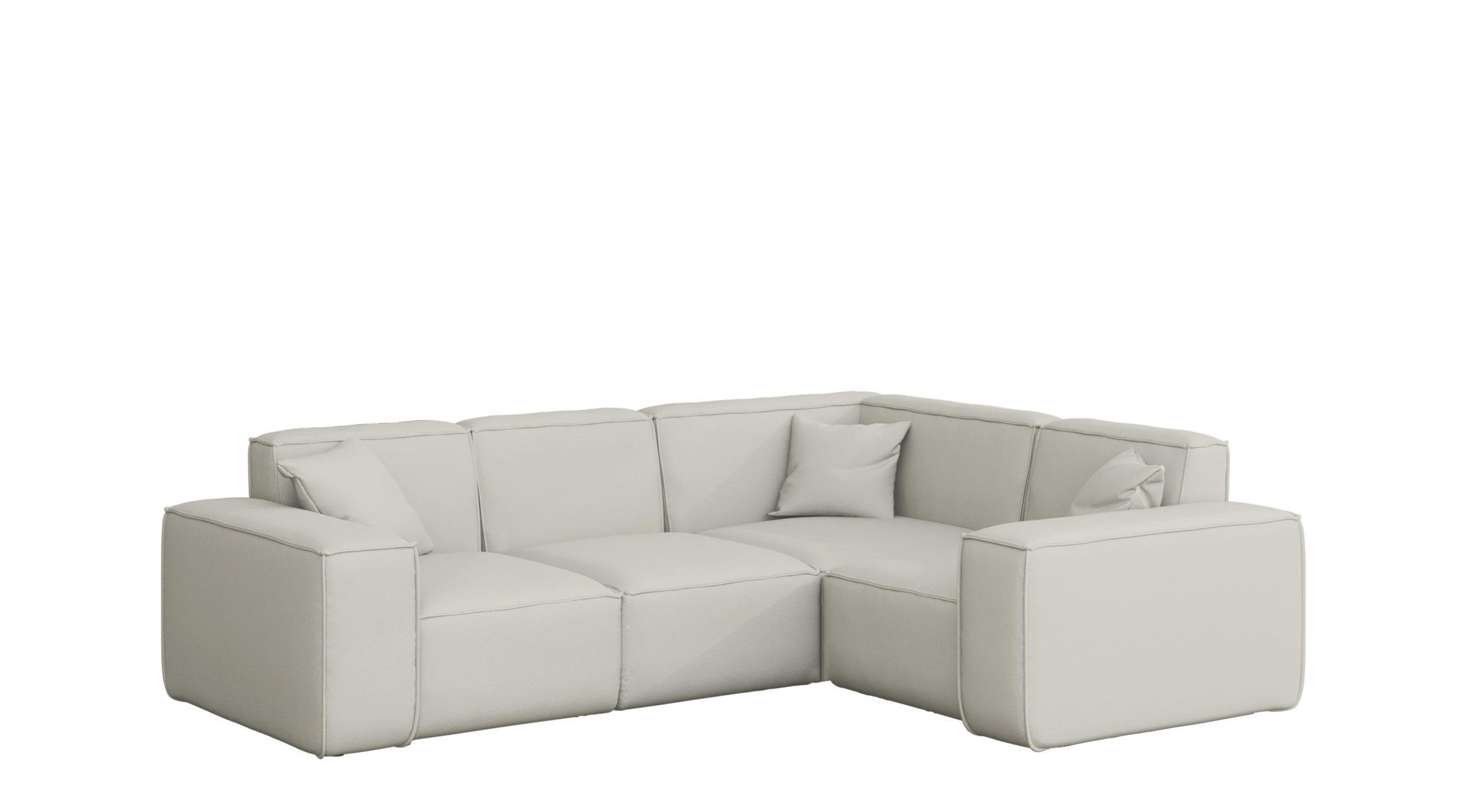 GARTENECKSOFA L-form MALIBU Stoff Odyssey Creme Rechts - Creme, Holz (246/73/181cm) - Kaiser Möbel