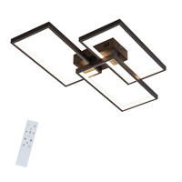 LED-DECKENLEUCHTE Irmgard 60/40/8.5 cm - Schwarz, Metall (40/60/8.5cm) - Nettlife