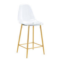 BARHOCKER DE-36582 4er Set mit transparenter Sitzschale Gold - Goldfarben, Kunststoff (45/102/51cm) - ComfortXL