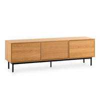 COMODĂ TV Florida cu 3 uși, aspect de stejar - culoare lemn stejar, compozit lemnos (160/50/40cm) - VS Venta-stock