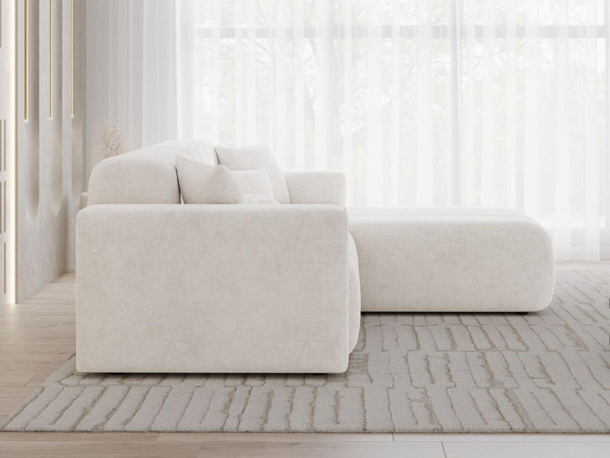 ECKSOFA Nork Creme Rechts - Creme, Holz/Textil (265/180cm) - Graingold