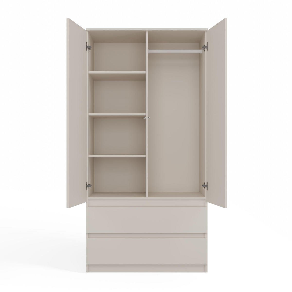 KLEIDERSCHRANK SS-90 KASCHMIR BEIGE - Kaschmir, Holzwerkstoff (90/180/50cm) - CDF