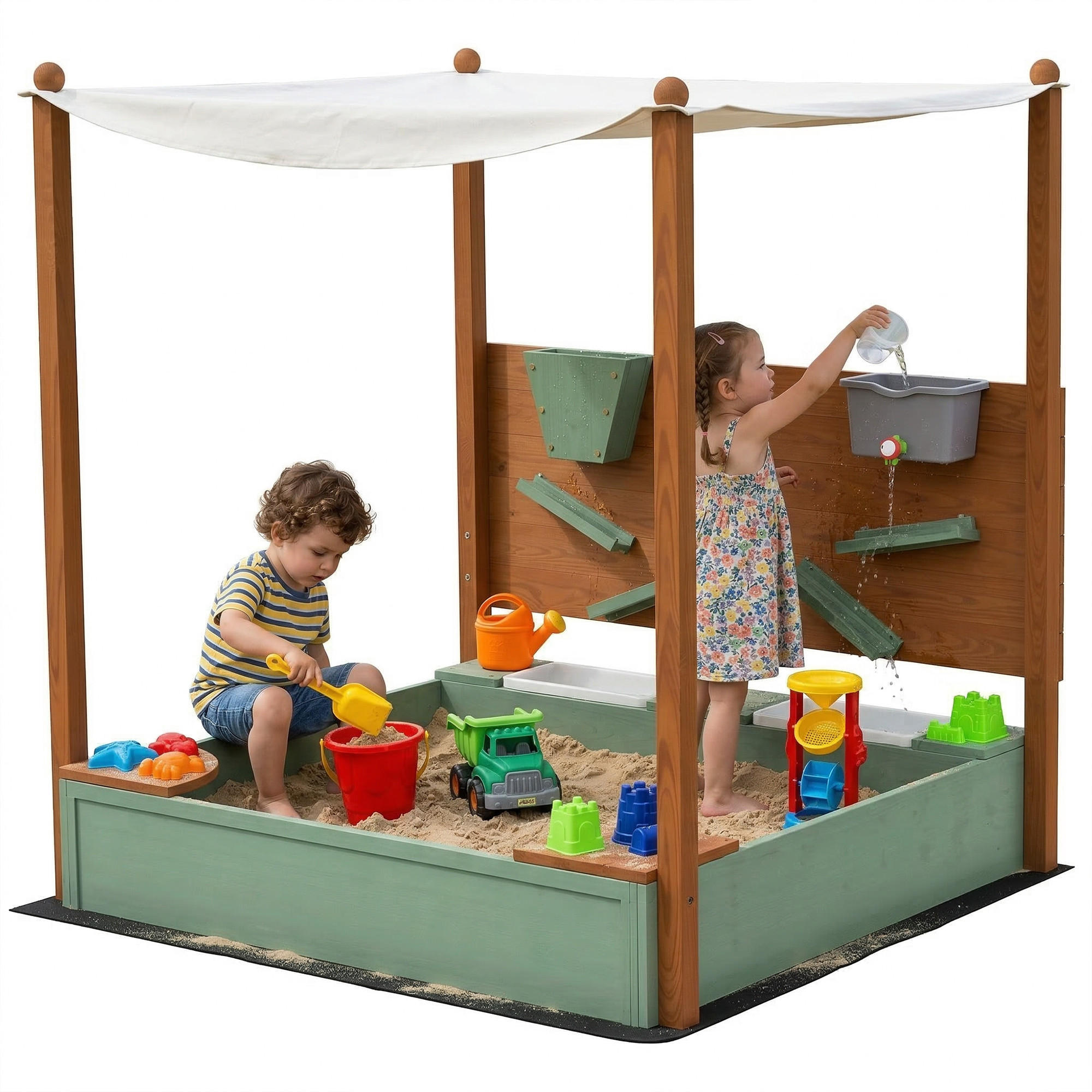 SANDKASTEN DE-10470 Grün - Grün, Metall (116/112.5/128cm) - ComfortXL