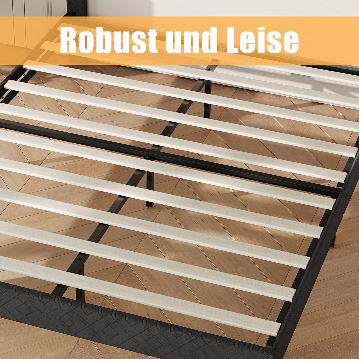 POLSTERBETT 160x200 cm Doppelbett mit Lattenrost, Stoffbett Grau - Grau, Metall (160/200cm) - EuroLiving