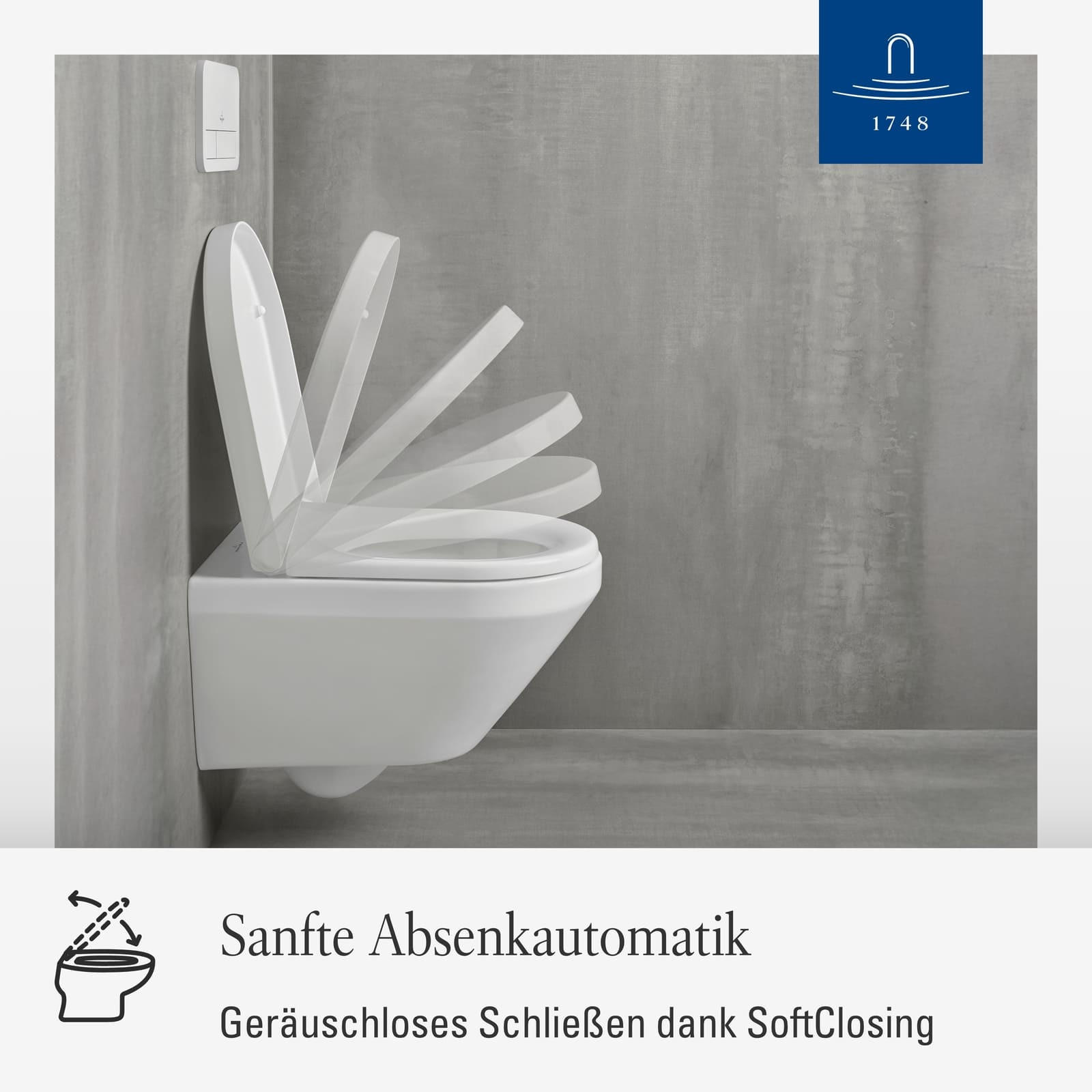 WC-SITZ Architectura weiß 445 x 374 x 59 mm - Weiß, Kunststoff (36.8/4.9/43.8cm) - Villeroy & Boch