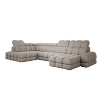 ECKSOFA TOLLO Solar-stoff U-form 400x217x105 cm cappuccino - Cappuccino, Holz/Textil (400/217cm) - DomoHome