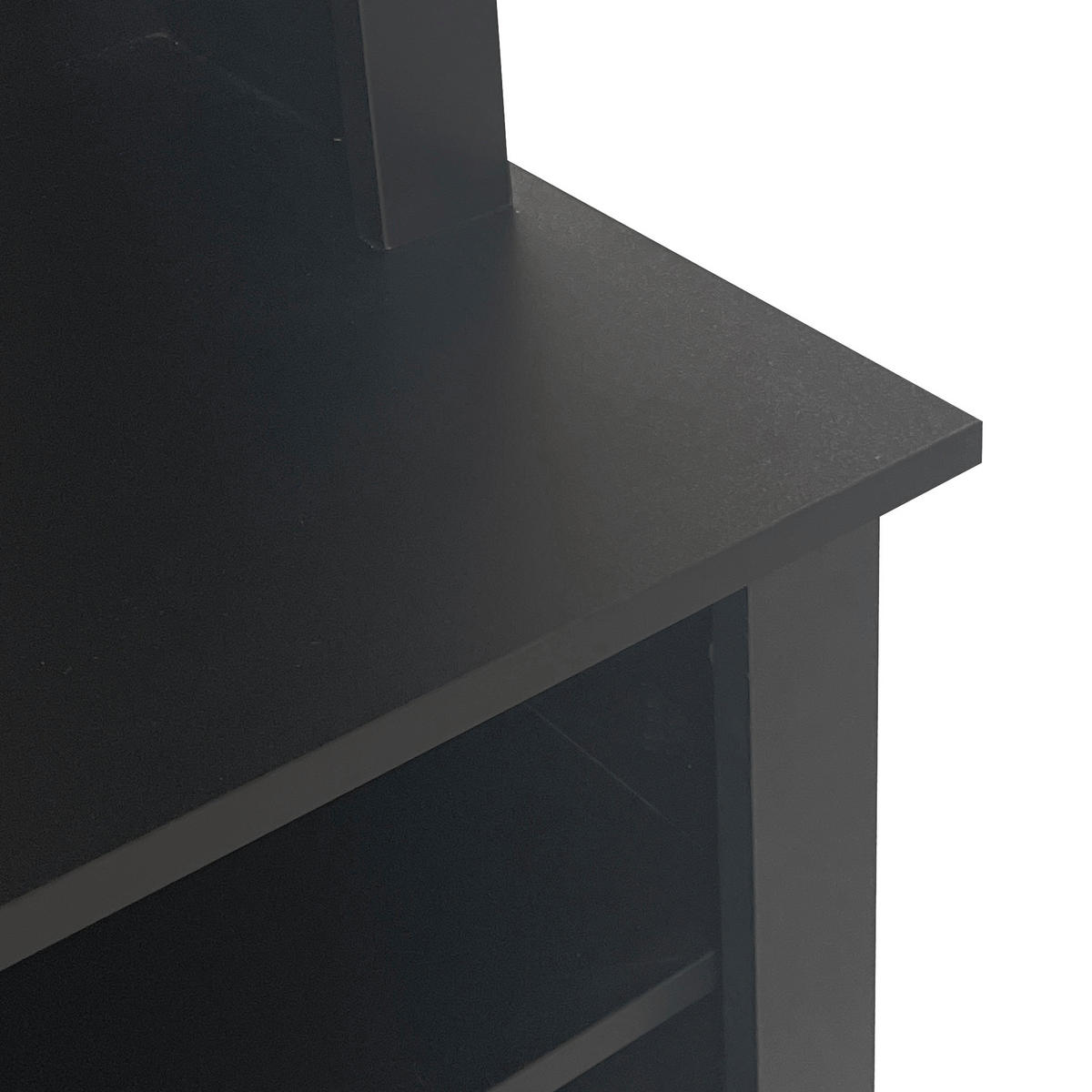 GARDEROBEN-SET in Schwarz 3-in-1 Lösung mit Schuhbank & verstellbaren Ablagen - Schwarz, Holzwerkstoff (120/190/40cm) - Urban Meuble