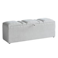 BOXSPRINGBETT BETTBANK AURORA 140/43/50 cm, Beige - Beige/Schwarz, Holz/Kunststoff (140/50/43cm) - Consilio Concept