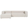 3-SITZER-ECKSOFA hellbeige linksseitig Vernon - Beige, Textil (330/178cm) - Beliani