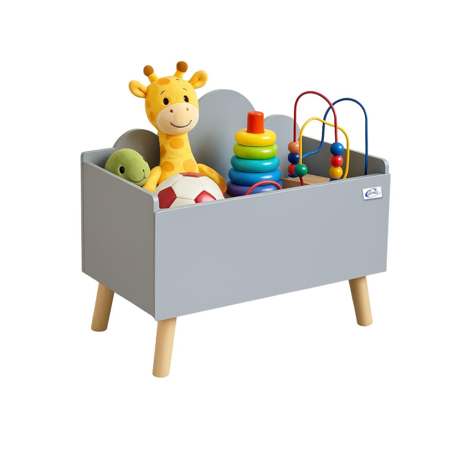 AUFBEWAHRUNGSKISTE LILO aus Holz in Grau - Grau, Holzwerkstoff (28/58cm) - Coemo