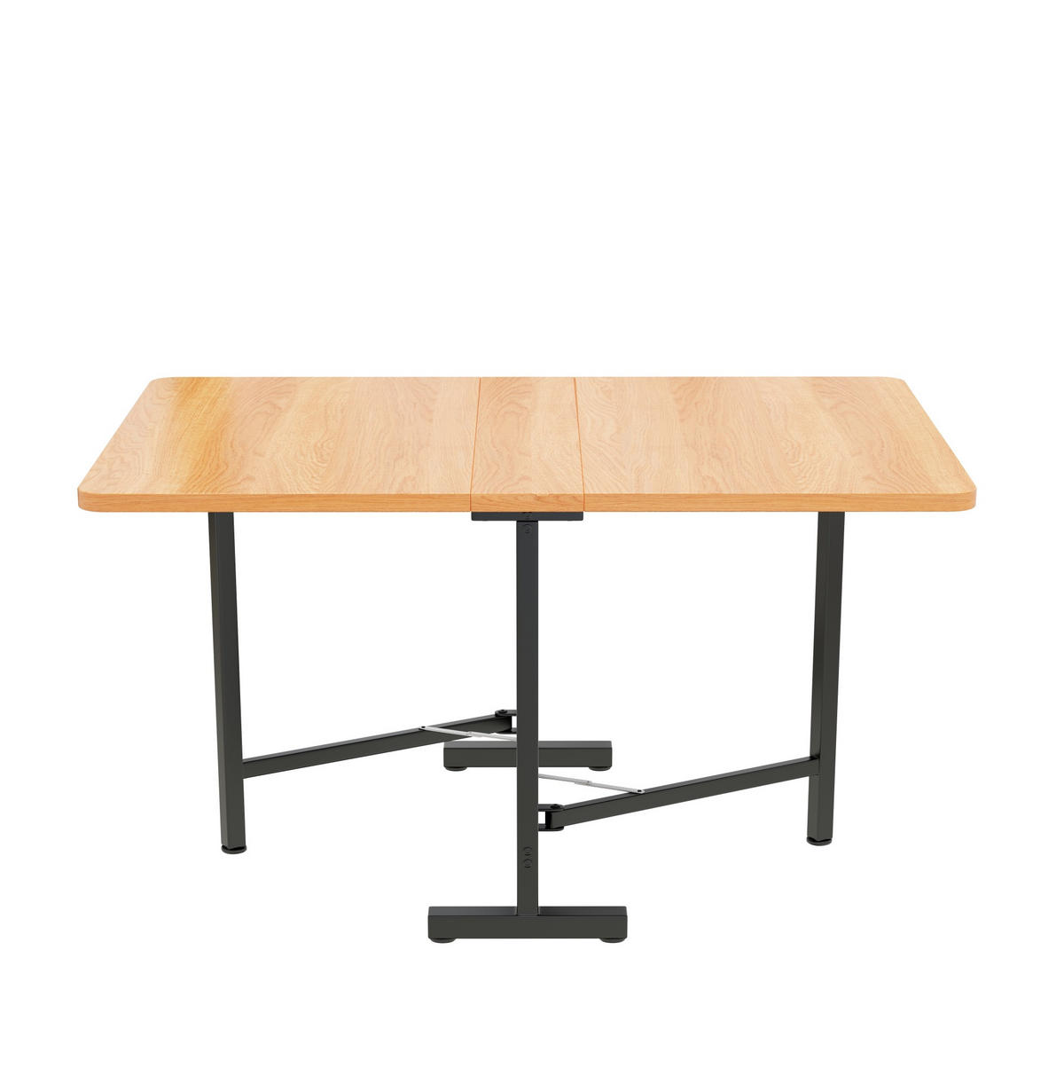 JÍDELNÍ stůl 120/80 cm v dekoru amerického bílého dubu z MDF rozkládací a skládací - barva dubu, kompozitní dřevo (120/80/75cm) - OKWISH