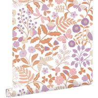 TAPETE Blumen und Vögel 53 cm x 10.05 m - Terracotta, Papier (53/0.1cm) - ESTAhome