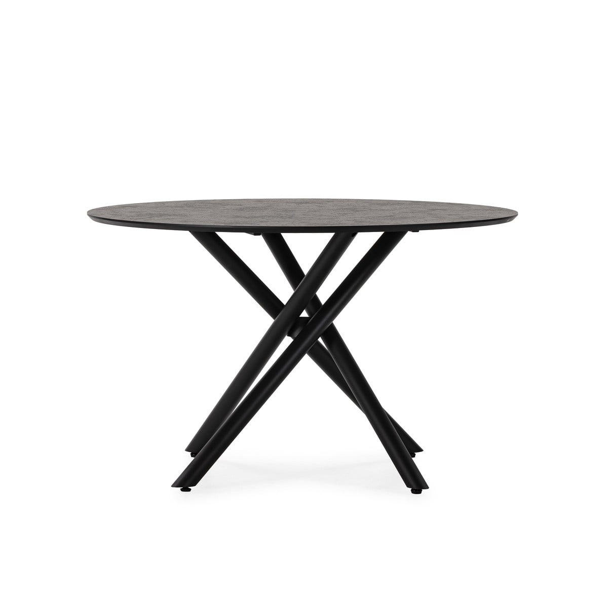 ESSTISCH mit Metallbeinen 120/76/120 cm - Eichefarben, Holzwerkstoff (126/120/76cm) - Calicosy