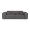 SCHLAFSOFA GERADE Bouclé-Stoff Graphitgrau 214cm - Graphitfarben/Grau, Textil (214/73/95cm) - Sia Home
