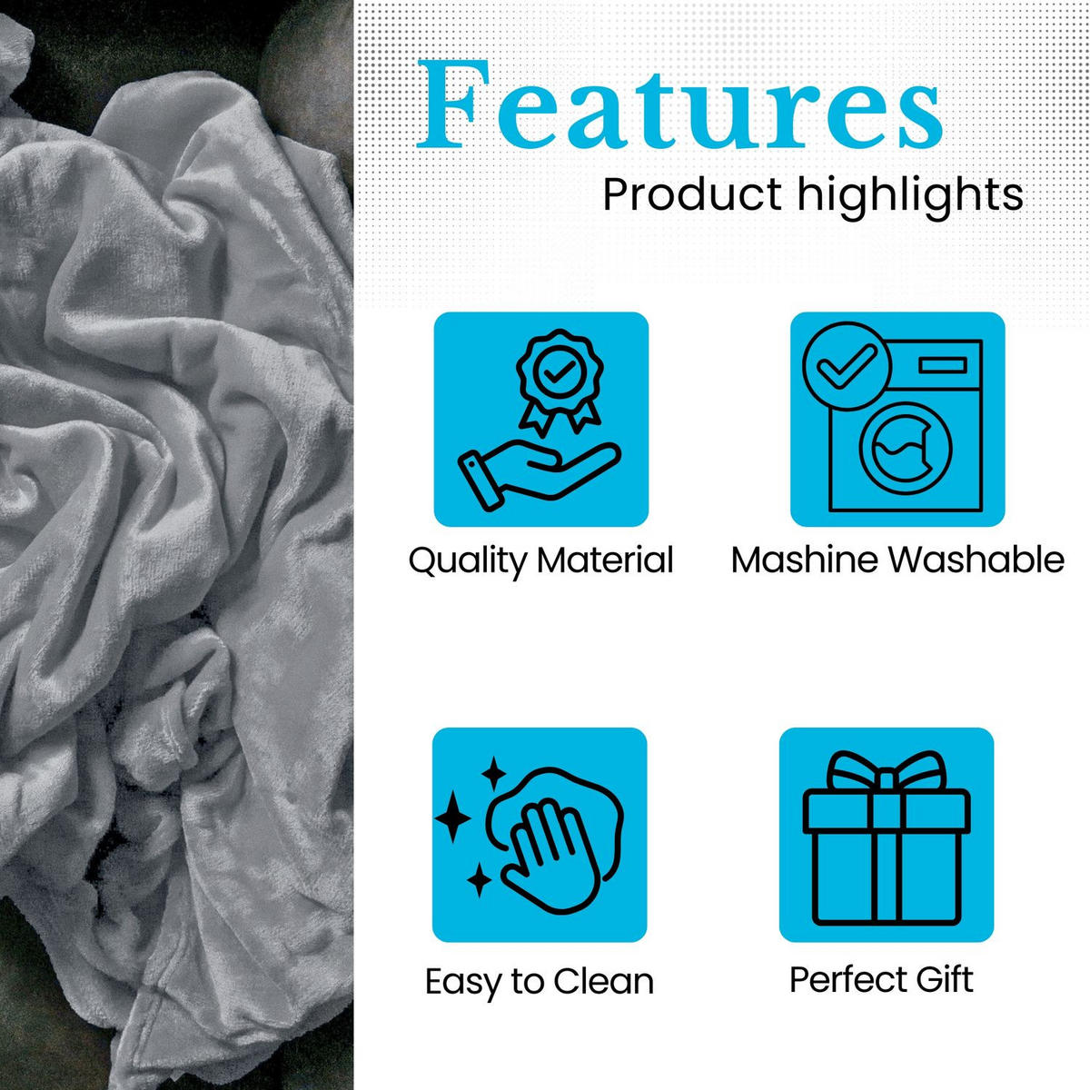 KUSCHELDECKE Sherpa 200 / 150 cm (Grau) - Grau, Textil (150/200cm)