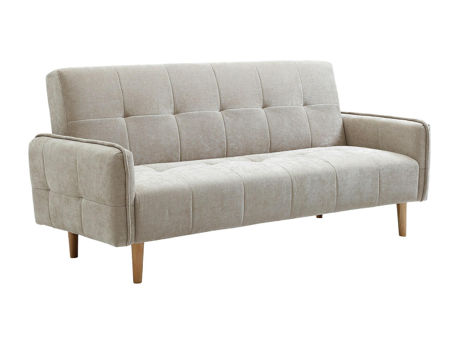 SOFA 3‑Sitzer mit Clic‑Clac‑Funktion – Stoff – Beige – SONIATA - Beige, Textil (208/92/92cm) - Vente-Unique