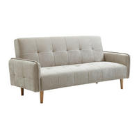 SOFA 3‑Sitzer mit Clic‑Clac‑Funktion – Stoff – Beige – SONIATA - Beige, Textil (208/92/92cm) - Vente-Unique