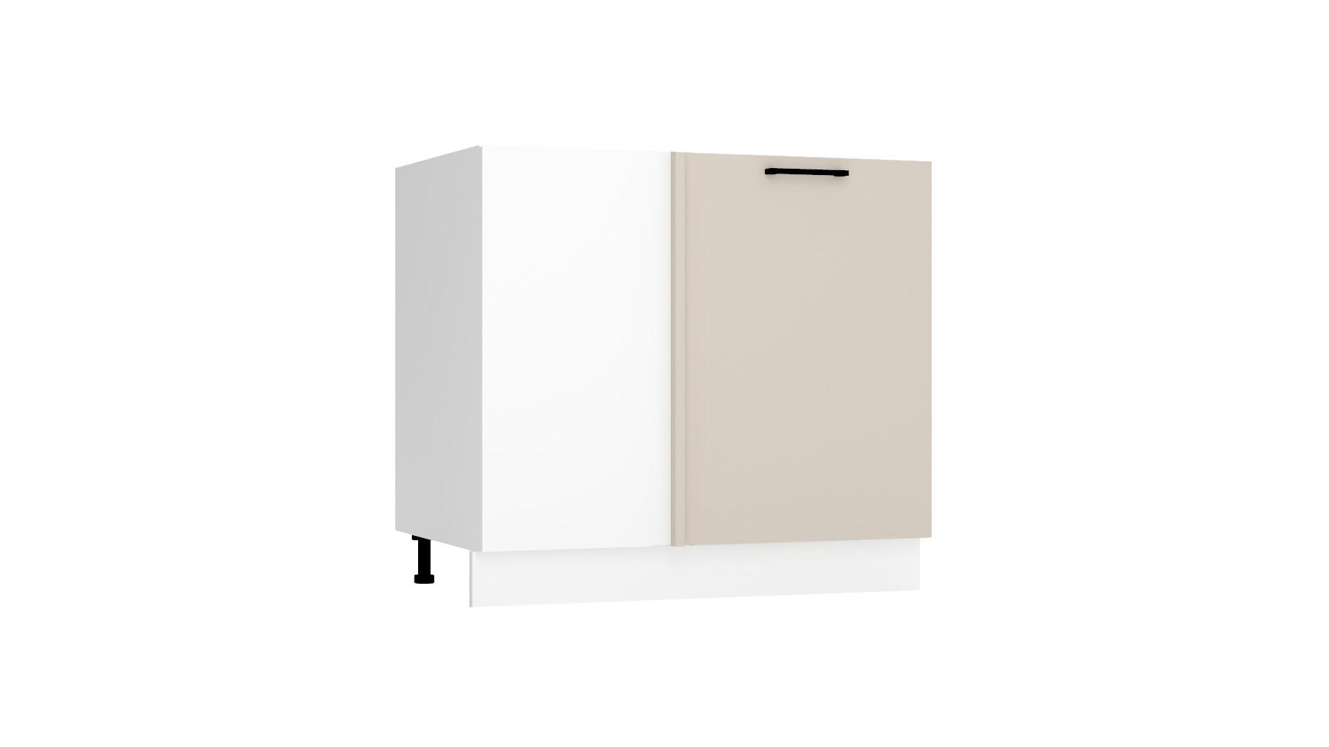 ECKUNTERSCHRANK DNP P/L - Morvex - Praktische Ecklösung - Beige, Holz/Metall (90/82/52.4cm) - ROYAL24_MARKT