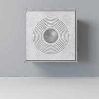 SIDEBOARD SOLID CIRCLES, Grau, 57,5x42x57,5 cm, Ohne Füße - Multicolor/Grau, Holzwerkstoff (57.5/57.5/42cm) - SpaceRebels